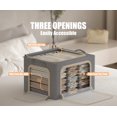 thumbnail image 3 of Cubos de almacenamiento de ropa Furnhome, tamaño grande, con marco de metal, 66 litros, 3 unidades, 3 of 6
