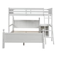 thumbnail image 4 of CLEARANCE! Twin over Full Loft Bed with Cabinet, White, 4 of 8