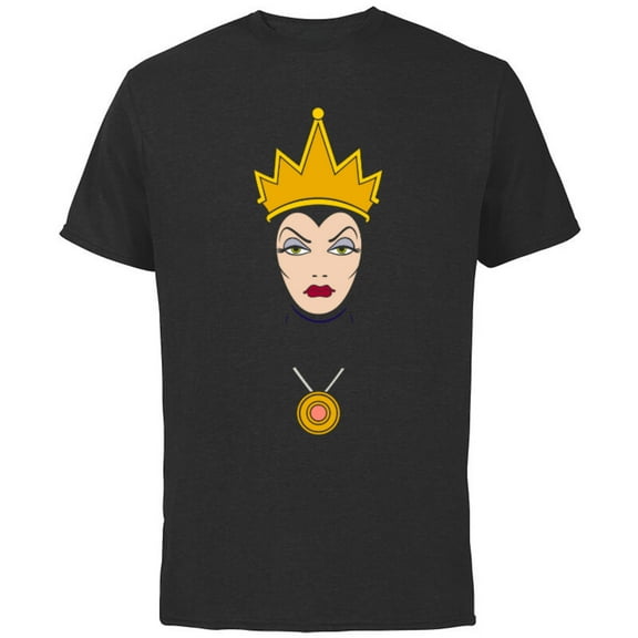 Disney Villains Evil Queen Big Face T-Shirt - Short Sleeve Cotton T-Shirt for Adults - Customized-Black