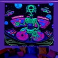 thumbnail image 1 of Tapiz fluorescente alienígena estético para pared de habitación, 150 x 150 cm, 1 of 1