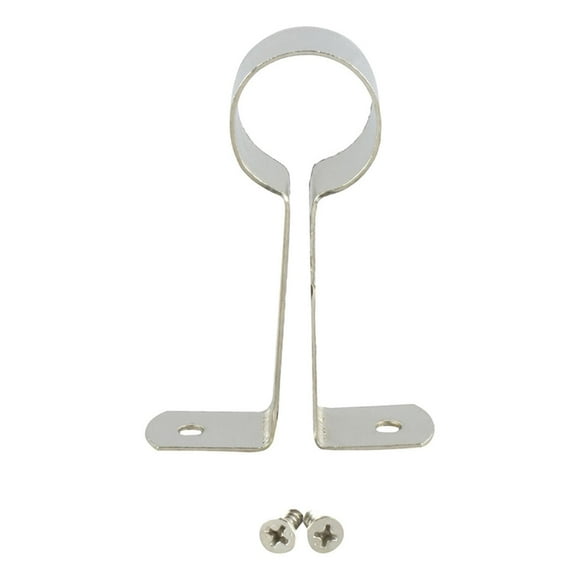 Pack De 2 Soporte Para Tubo Redondo 1" Plata