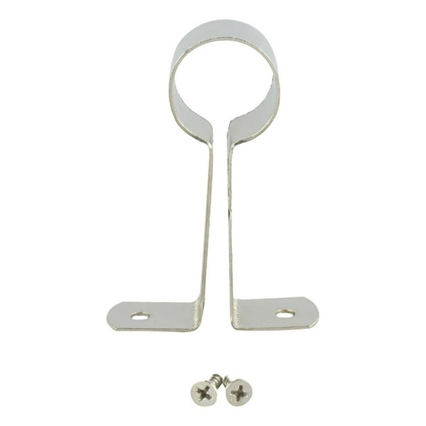 Pack De 2 Soporte Para Tubo Redondo 1" Plata