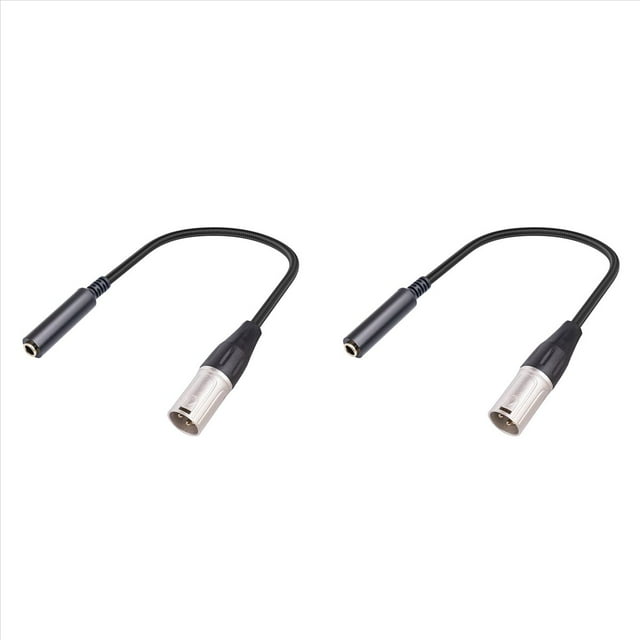 2X Cable XLR Macho A Hembra de 1/4 de Pulgada, Macho de 3 Pines A Cable de Audio de Enchufe de 6,35 Mm, Cable de Audio de MicróFono XLR Macho A 6,35 mm
