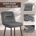thumbnail image 6 of Dycanpo 26”H Bar Stools Set of 3, Double-Layer Upholstered, for Home Kitchen, Grey, 6 of 7