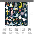 thumbnail image 3 of Kids Alphabet Shower Curtain for Bathroom Decor 72Wx72H ABC Educational Learning Baby Tool Cartoon Animals Colorful Girls Boys Art Printed Fabric Polyester Waterproof 12 Pack Plastic Hooks, 3 of 6