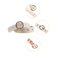 thumbnail image 2 of Cinturón de cuero para mujeres INSPIRE CHIC para jeans y pantalones de vestir con remaches y hebilla de metal circular, hasta 35 pulgadas, beige, 2 of 7