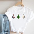 thumbnail image 2 of Burst Merry Christmas Christmas Tree Santa Cute Fashion Cartoon Half Sleeve Short Sleeve T-shirt Woman T Shirt Tops, 2 of 6