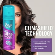 Rave 4X Mega Hold Hair Spray, All-Weather Protection, Travel Size, 1.5 oz