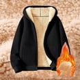 thumbnail image 6 of Busydd Plus Size Fleece Jacket Women Warm Cozy Solid Color Hooded Winter Jacket Trendy Casual Long Sleeve Zip up Jacket with Pockets 3XL, 6 of 9
