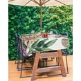 thumbnail image 3 of nqOlkjepod Tropical Giraffe Sloth Outdoor Tablecloth with Umbrella Hole & Zipper, Watercolor Summer Palm Leaf Rectangle Table Cover 60x84 Inch, Dining Waterproof Table Cloth Protector for Patio, 3 of 7