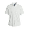 thumbnail image 3 of George Men's & Big Men's Short Sleeve Poplin Button-Up Shirt, Sizes S-3XL, 3 of 5