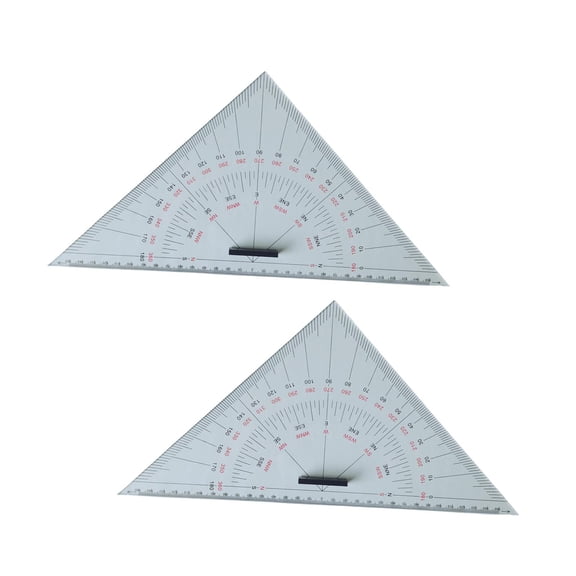 Chart Drawing Triangle Ruler Triangle Angle Protractor Distance Measurement Large Scale Math Geometry Tool Measuring Ruler for Ship Drawing Isosceles Ruler