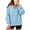 Blue, variant on Horkkom Sweatshirt for Women V Neck Long Sleeve Pullover Sweatshirts Soft Comfy Oversized Sweatshirt, S-2XL