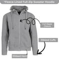 thumbnail image 2 of Men’s Fleece-Lined Full-Zip Hoodie (S-2XL), 2 of 5