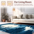 thumbnail image 2 of ODIKA 4'x6' Machine Washable Non-Slip Area Rug, Minimalist Substrate Utopia Tranquil Cutout High Traffic Rug, Blue, 191332, 2 of 7
