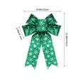 thumbnail image 3 of Christmas Wreath Bows - Glitter Snowflake Bows for Wreath, Front Door, Tree Topper, Winter & New Year Ornaments - Indoor/Outdoor Decor, 3 of 6