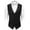 Black (With Pattern), variant on Men's Suede Leather Suit Vest Casual Western Vest Jacket Slim Fit Cowboy Waistcoat