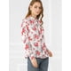 thumbnail image 4 of Camisa Floral Casual Vintage Allegra K Para Mujer Blanco M, 4 of 6