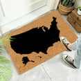 XCVBTZQG United States Map Silhouette Mat July 4th Independence
