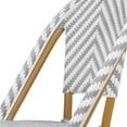 thumbnail image 5 of Furniture of America Tahit Outdoor Dining Chair - Faux Rattan - Set of 4 - Armless - Gray, 5 of 9