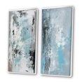 thumbnail image 3 of Designart "Tranquil Subtlety In Abstract Blue IV" Abstract Painting Framed Wall Art Set Of 2 - Modern Blue Framed Canvas Set For Living Room Decor, 3 of 6