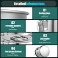 thumbnail image 4 of 12L Airtight Canister with Airtight Lids, Stainless Steel Bucket Sturdy Locking Clamp Stainless Bucket for Grain, Rice, Milk, 4 of 8