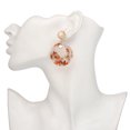 thumbnail image 2 of Pendientes de acrílico marrón con adornos para piercings de moda para mujer, 2 of 3