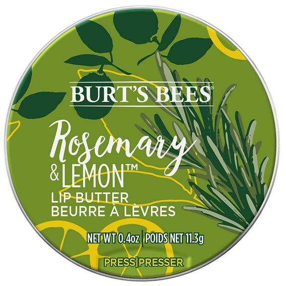 Rosemary and Lemon Lip Butter by Burts Bees for Unisex - 0.4 oz Lip Balm