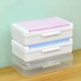 thumbnail image 7 of Double Layer Stationery Box, Large Capacity Pencil Case, Portable Plastic Organizer with Snap Closure, Scratch Proof Durable Design, 7 of 7