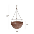 thumbnail image 3 of Root & Vessel Napa Hanging Bowl Planter, Rust, 12", 3 of 6