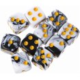 thumbnail image 1 of HUGFEGWE 10pcs Six Sided 12mm Transparent Cube Round Corner Portable Table Playing Games Dice Bag with Pockets CJB91-97490, 1 of 9