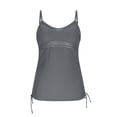 thumbnail image 4 of GUACER Women's Tankini Bathing Suits Fashion Mesh Back Tie Drawstring Tummy Control High Waisted Vacation Swimsuits, 4 of 9