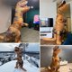 thumbnail image 5 of Traje inflable divertido de dinosaurio de Halloween Tyrannosaurus Rex Traje inflable de dinosaurio musculoso para montar, 5 of 5