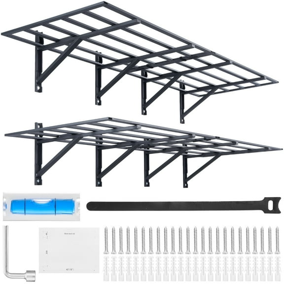 2PCS 6x2ft ' Garage Storage Shelving Wall Mounted Heavy Duty Shelves Rack
