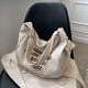 thumbnail image 4 of Bolsa Lona Estética Hobo Botón Tote Moda Bandolera Correa Ajustable JShteea Para Estrenar, 4 of 9