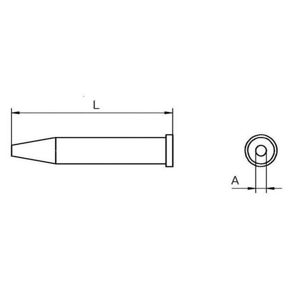 WELLER 2.4mm Straight Soldering Iron Tip for use with WP120 Soldering Pencil