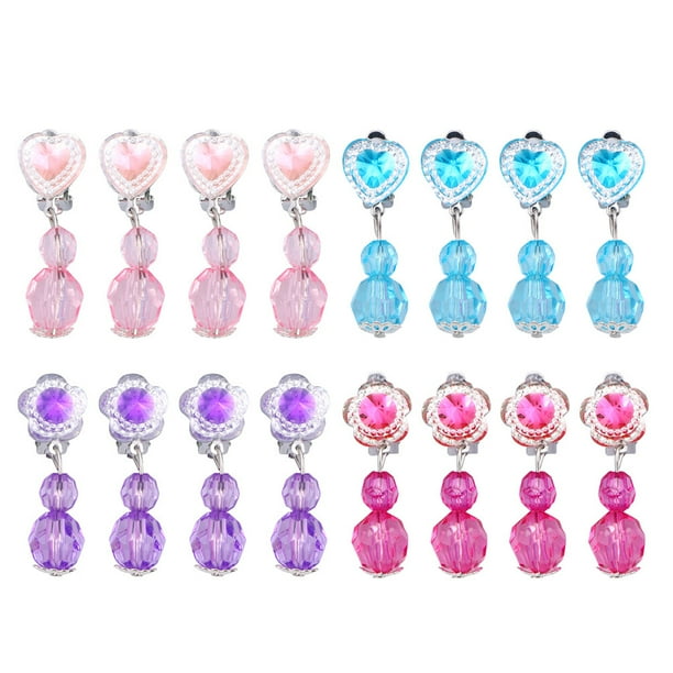 FELTECHELECTR pares de hermosos aretes de clip, encantadores aretes, adorables decoraciones para las orejas.