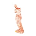 thumbnail image 6 of 6" x 18" Orange Resin Tinted Woman Sculpture, by DecMode, 6 of 9