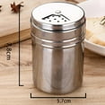 thumbnail image 2 of 2pcs Salt and Pepper Shakers, Stainless Steel Shaker for Salt Powder Sugar Cinnamon Pepper, Spice Dispenser with Adjustable Pour Holes, 2 of 5
