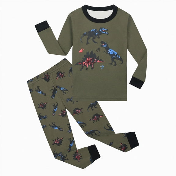 NOLDARES Toddler Boy Outfits Clothing Set 2 Piece Long Sleeve Crewneck Sweatshirt and Elastic Pants Fall Winter Clothes(AG,5-6 Y)
