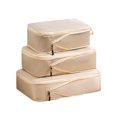 thumbnail image 2 of 4Pcs Travel Compression Packing Cubes Under $5! Kadlawus Travel Clothes Storage Bags 3-Piece Set, Compression Packing Cubes for Suitcase, Organize Luggage, Water Resistant, Lightweight, 2 of 9