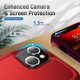 thumbnail image 3 of Funda a prueba de golpes de PC + TPU para iPhone 13 Mini, color rojo, 3 of 5