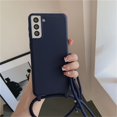 thumbnail image 1 of Funda de teléfono con correa de cuerda cruzada, carcasa de silicona suave para Samsung S23 Ultra S22 Note 20 S21 Plus S20 FE A73 A53 A72 QYM unisex, 1 of 2