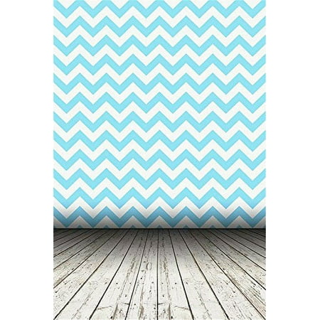 Image of GreenDecor Photography Backdrop Blue and White Chevron Newborn Wood Backdrop 5x7ft Baby Photo Booth