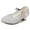 Silver, variant on ITSAME Girls Dress Shoes, Low Heel Adjustable Strap Closed Toe Kids Fashion Sequin Glitter Princess Shoes Purple 13M(Little Kids)