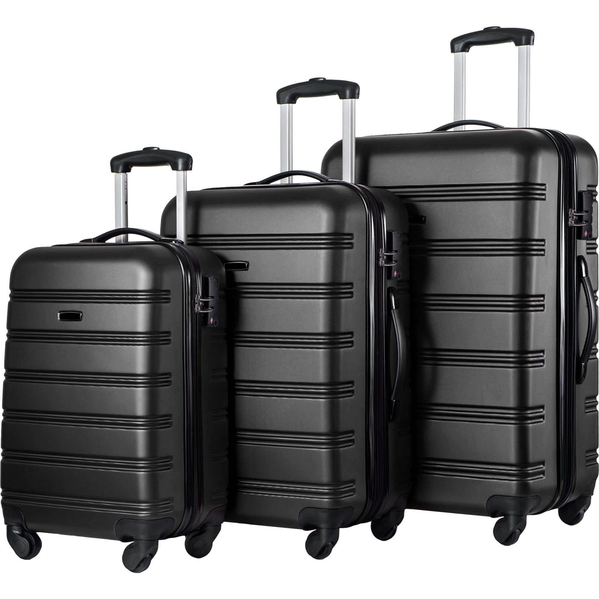 UBesGoo 3 Piece PC Spinner Luggage Suitcase Set 20 inch 24 inch 28 inch
