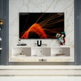 thumbnail image 2 of HIUU White Floating TV Stand Wall Mounted,Floating Entertainment Center with Fluted Doors,Mesa Flotante Para TV 69 inch,Media Console Table for Living Room,Bedroom, 2 of 6