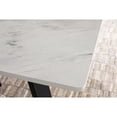 thumbnail image 7 of Mayer Rectangular Dining Table Faux White Marble and Gunmetal, 7 of 7