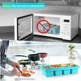 thumbnail image 6 of Silicone Freezer Tray With Lid 2Pack-Aqua Food Storage for Soup Sauce Broth Leftovers, 6 of 7