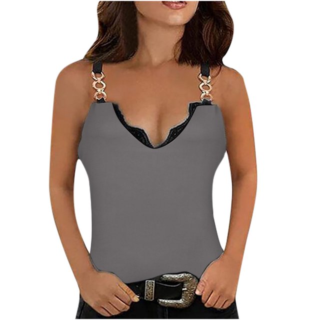 CHUANK Ichuanyi Blouse à Imprimé Sans Manches à Col en V pour Femmes, Décontractée, Ample, à Fermeture Éclair